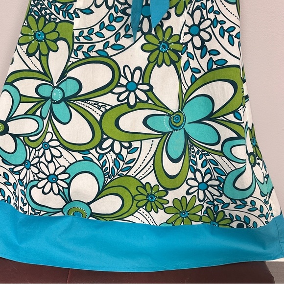 Trixxi Floral Halter Sundress Retro Flowers Party Resort Travel Y2K,  Belt,  7 - Picture 8 of 9